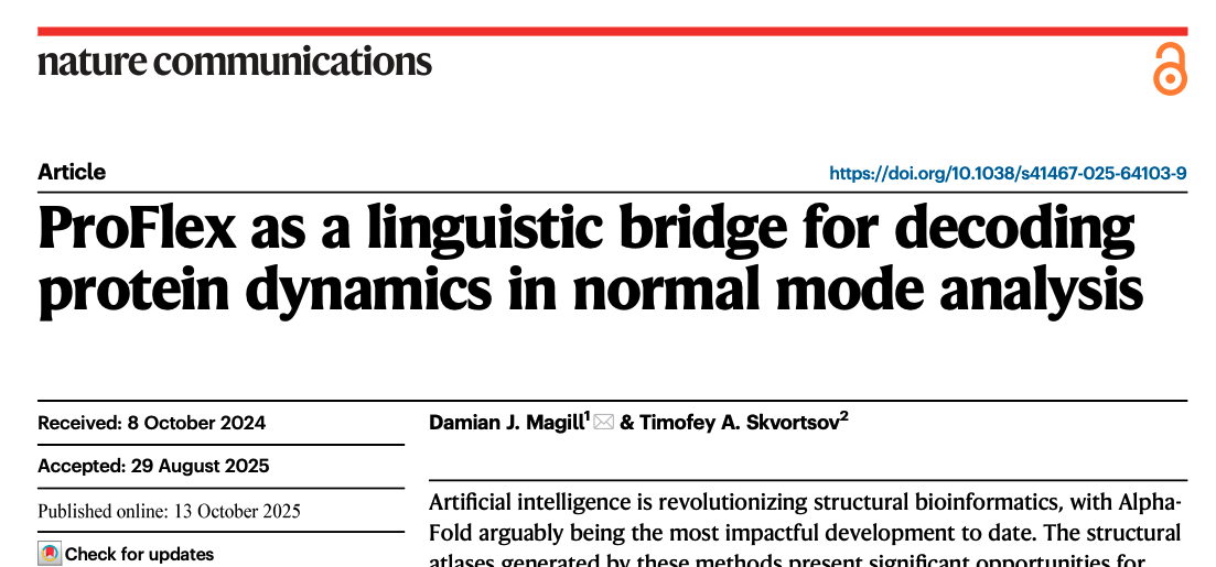 A screenshot of Dr Tim Skvortsov's Nature Communications paper